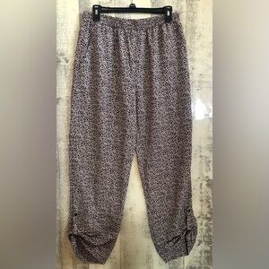 Anthropologie BRAVE+TRUE Leopard‎ Print Pants Medium Jogger Style Pockets Trendy
